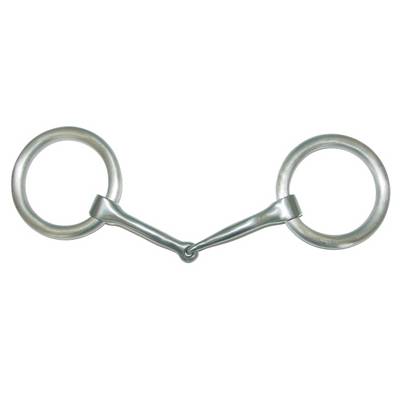 5 Mouth Metalab Performer Stainless Steel Brushed O-Ring Snaffle Bit Stainless Steel Brushed
